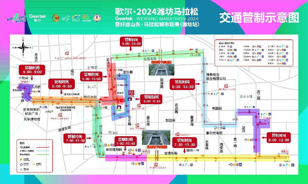 歌尔•2024潍坊马拉松期间这些道路实施交通管制